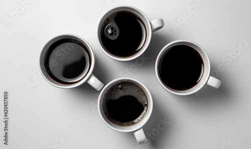 A warm cup of black coffee in the morning. Creating using generative AI tools