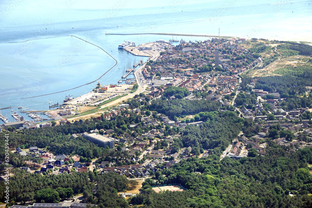 Netherlands. Aerial view of Wadden Island Terschelling