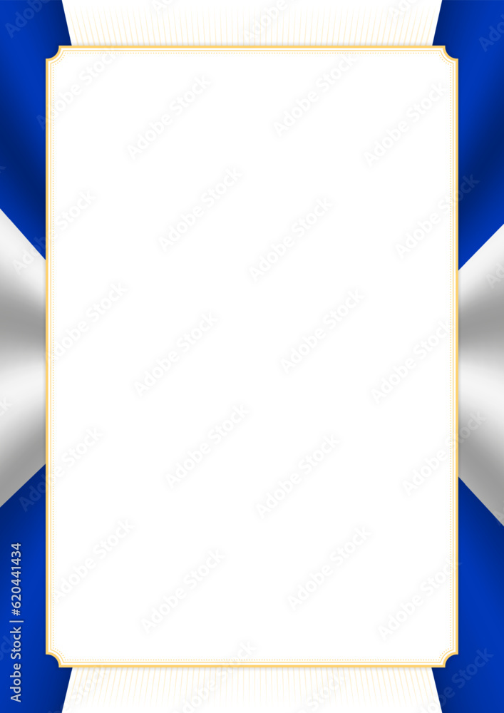 Vertical frame and border with Israel flag Vertical frame and border with Israel flag