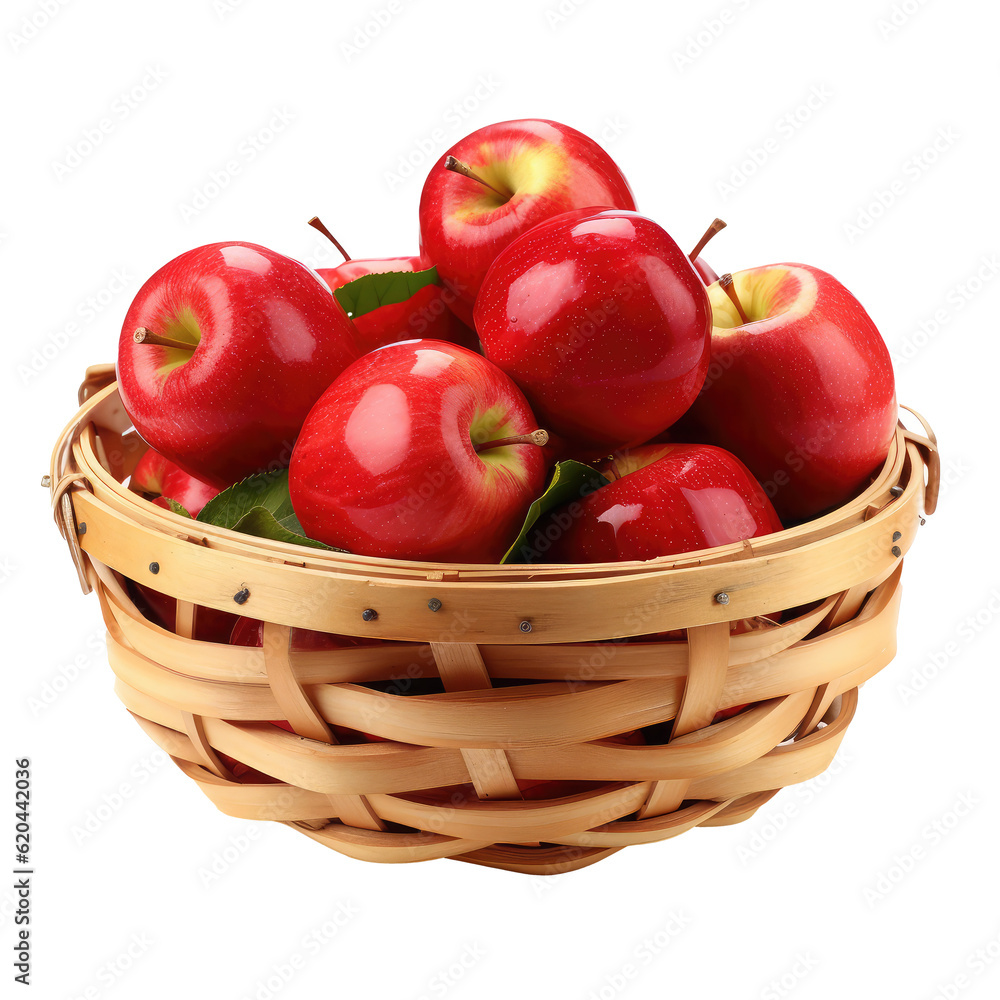 fruits in basket isolated on white fruits in basket isolated on white