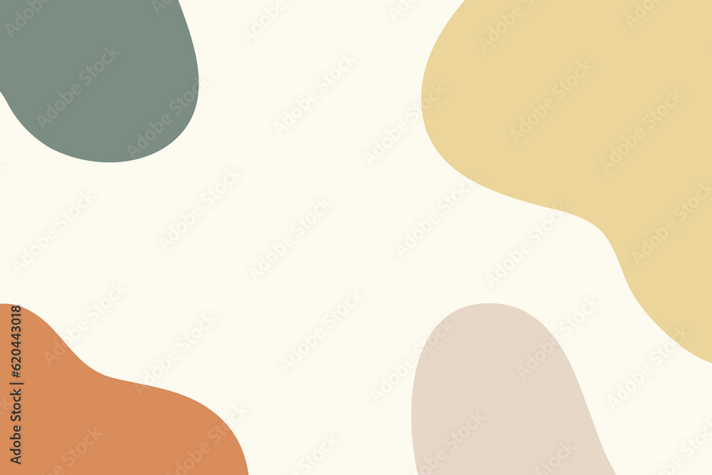 Fashion stylish templates with organic abstract shapes in nude pastel ...