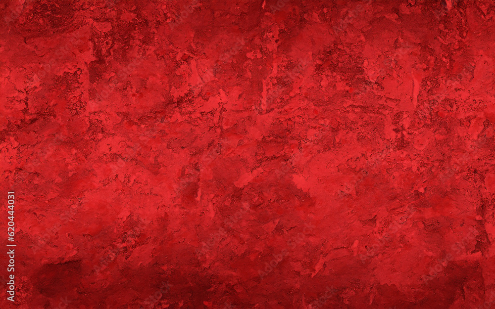 Beautiful Abstract Grunge Decorative Dark Red Stucco Wall Background Valentines Christmas Design Layout. Art Rough Stylized Texture Banner With Copy Space. MADE OF AI