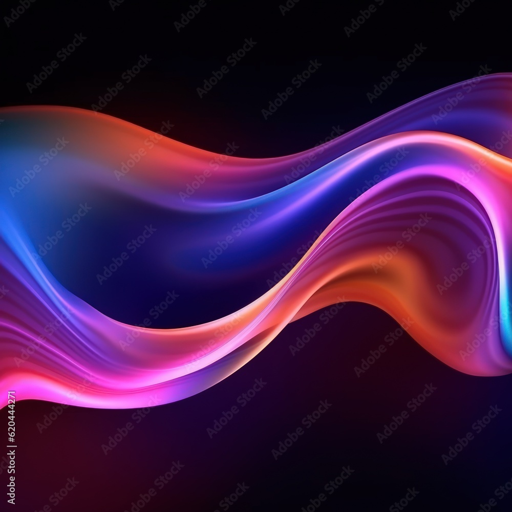 Visualization of sound waves. Abstract futuristic background with colorful glowing neon moving high speed wave lines and bokeh lights. Data transfer concept. Fantastic wallpaper. Generative AI Visualization of sound waves. Abstract futuristic background with colorful glowing neon moving high speed wave lines and bokeh lights. Data transfer concept. Fantastic wallpaper. Generative AI