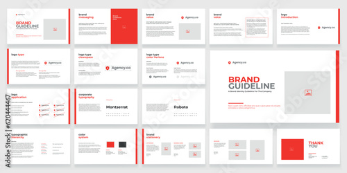 Red Brand Guideline Brand Strategy Guideline Template