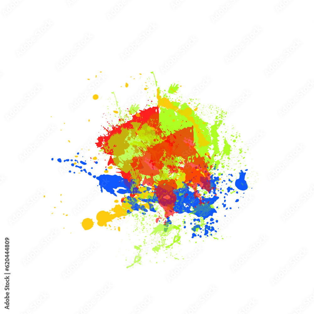 Fototapeta premium Colorful paint splatters red Paint splashes