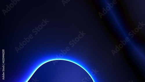 White and bright blue abstract moving glowing lines on navy blue background. Flowing motion on dark backdrop. Blue shades gradient. Smooth 4k animation. Technology wallpaper, web header, banner, cover