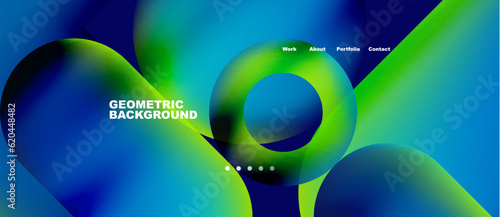 Abstract circles and round shapes landing page background. Vector Illustration For Wallpaper, Banner, Background, Card, Book Illustration, landing page. Pattern design concept