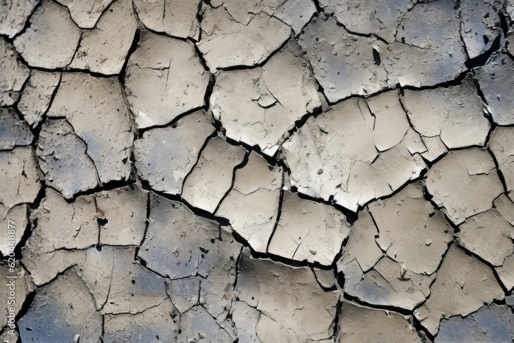 Intricate patterns and textures of a cracked concrete surface, showcasing the beauty and character of weathered urban landscapes. Generative AI. Intricate patterns and textures of a cracked concrete surface, showcasing the beauty and character of weathered urban landscapes. Generative AI.