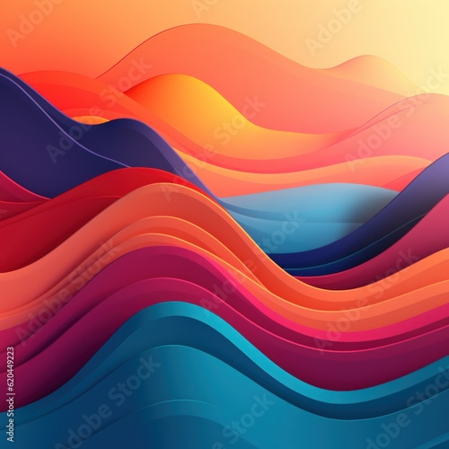 Visualization of sound waves. Abstract futuristic background with colorful glowing neon moving high speed wave lines and bokeh lights. Data transfer concept. Fantastic wallpaper. Generative AI