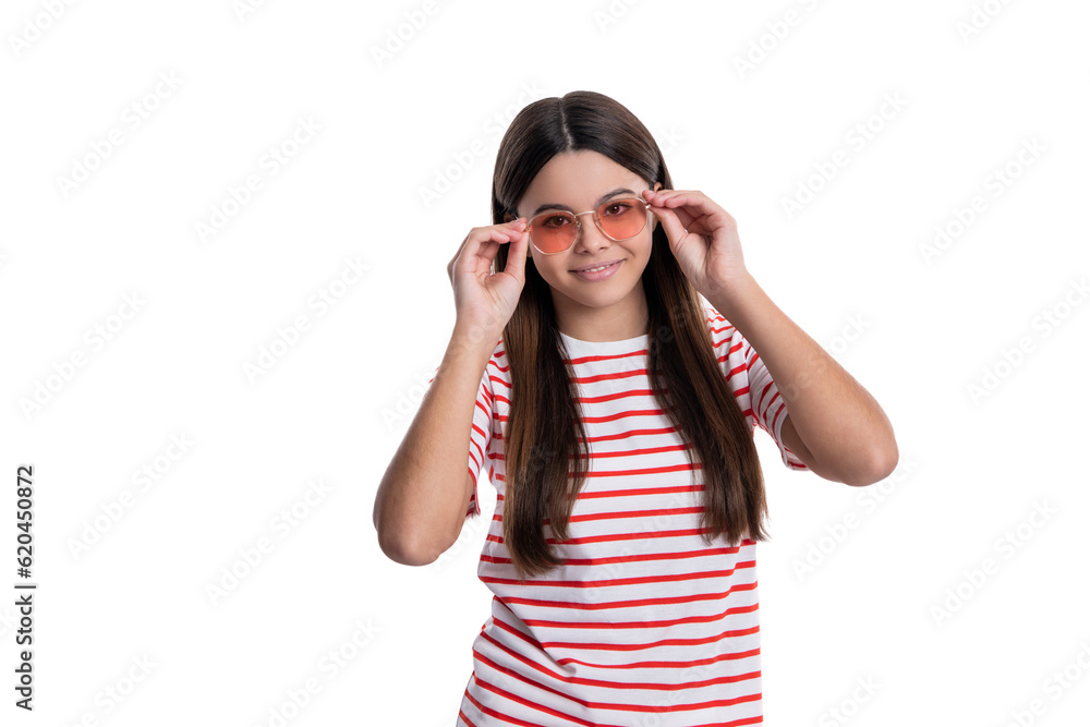summer teen girl wear striped tshirt on background, advertisement. summer teen girl summer teen girl wear striped tshirt on background, advertisement. summer teen girl