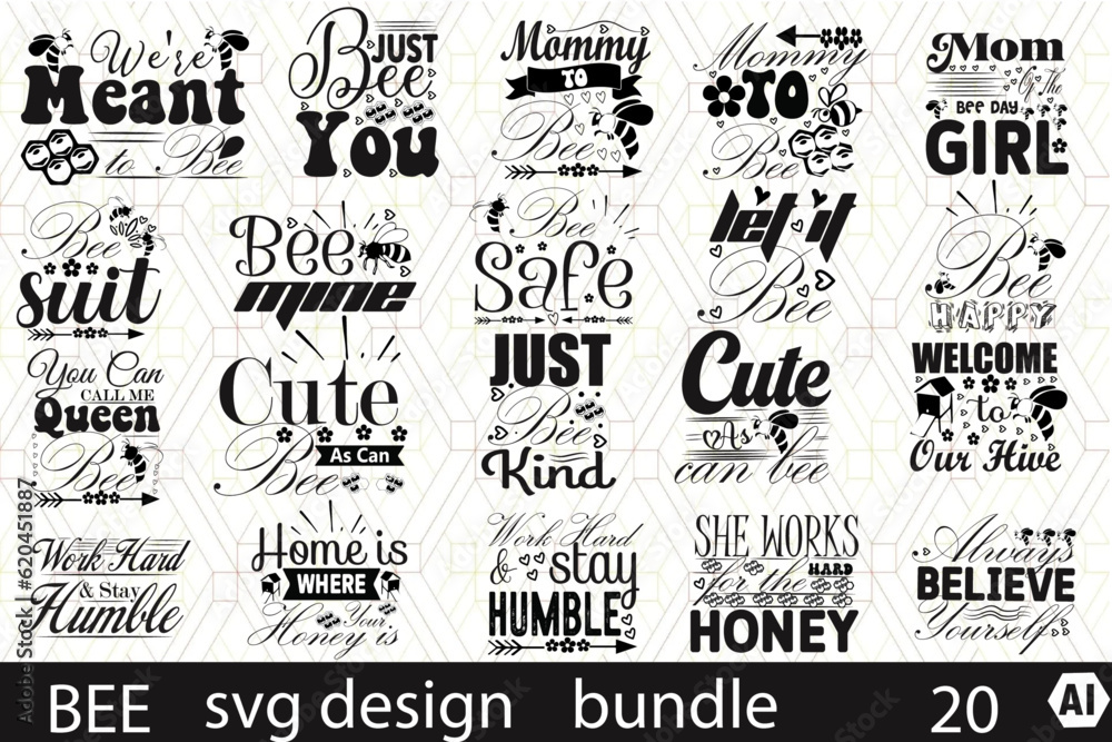 Fototapeta premium bee svg design bundle 