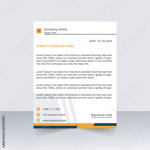 corporate letter head design template
