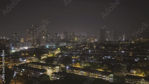 Wallpaper Mural City suburban apartments and houses in Asia at night Torontodigital.ca