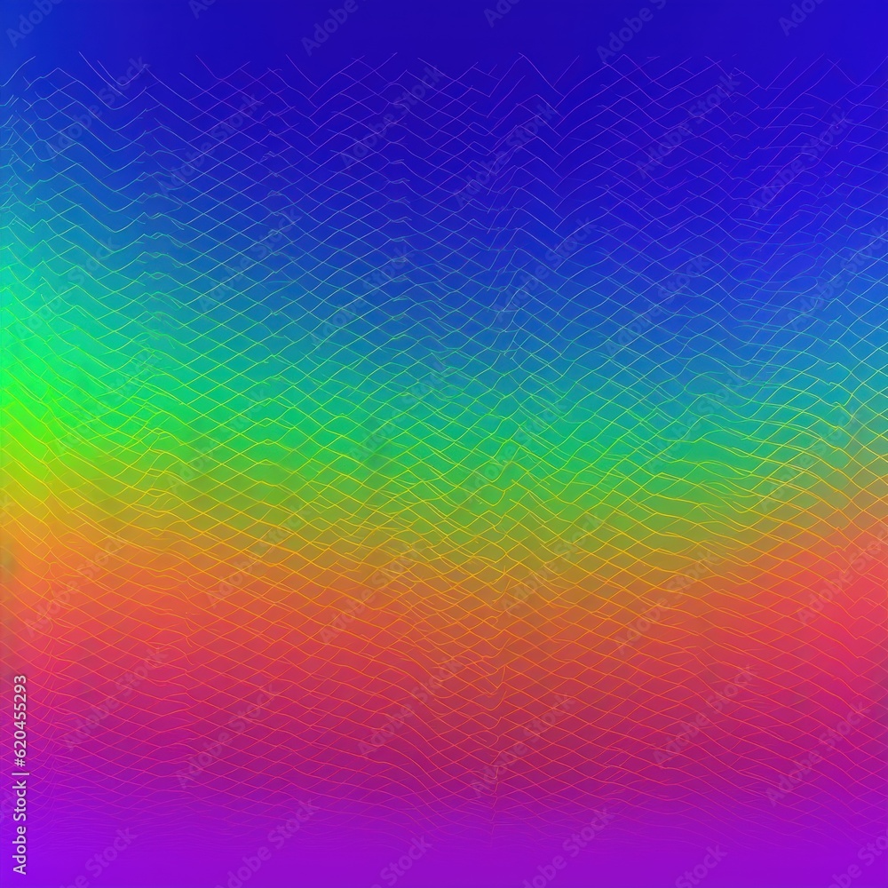 Visualization of sound waves. Abstract futuristic background with colorful glowing neon moving high speed wave lines and bokeh lights. Data transfer concept. Fantastic wallpaper. Generative AI