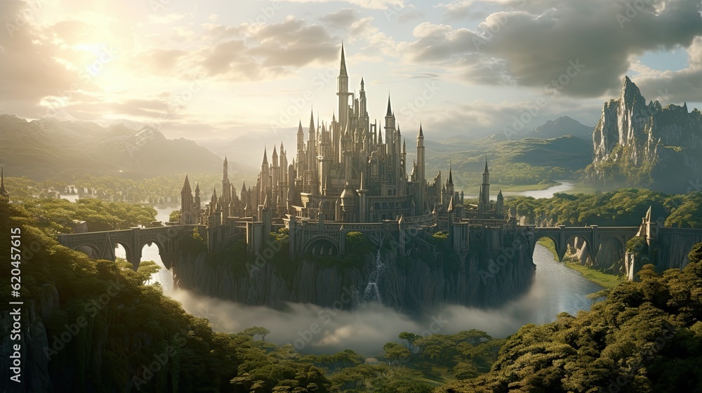 Castle in the Magic Kingdom. Generative AI