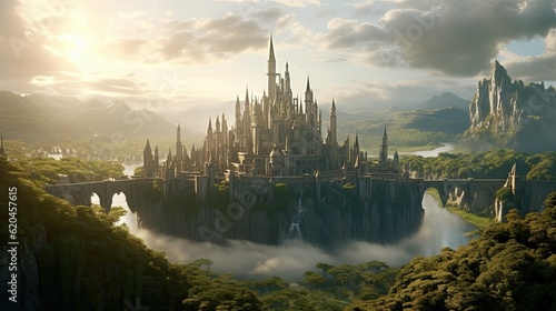 Castle in the Magic Kingdom. Generative AI
