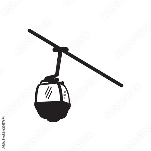 Cable car icon vector illustration template design.