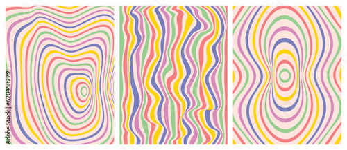 Vector illustration of cute colourful modern wavy liquefy seamless pattern of abstract fluid lines in the style of wallpaper cover template.