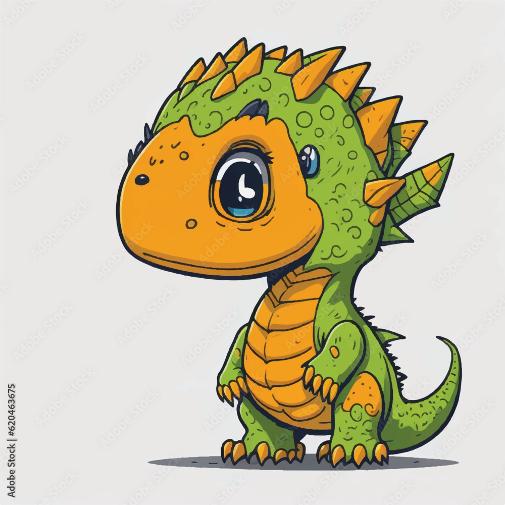 cute dinosaur cartoon on white background cute dinosaur cartoon on white background