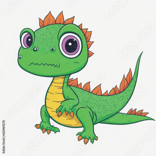 cute lizard cartoon vector