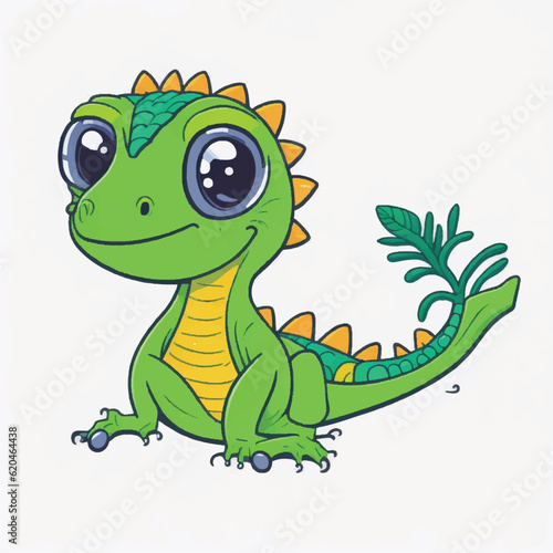 cute lizard cartoon vector