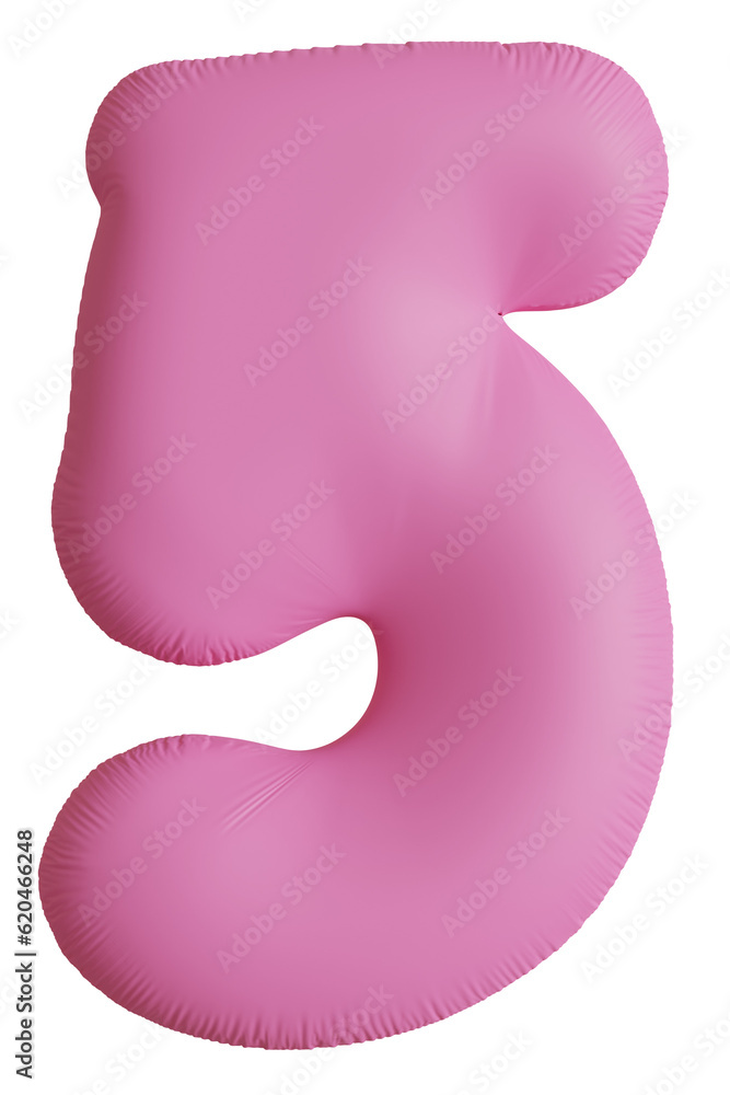 Pink numbers from 5 Pink numbers from 5