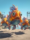 inflatable Mandarin fish-- Generative AI	
