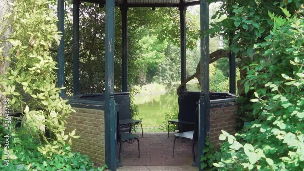 wooden bench in a garden wooden bench in a garden