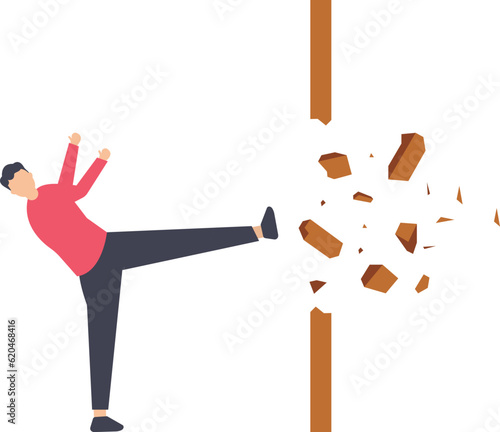 Pushing limits, Challenging yourself to overcome boundaries, Business effort, Over limits, attitude to success, comfort zone, Business freedom, Break the boundary box

