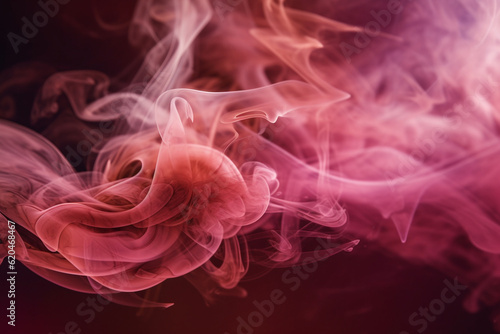Swirls of pink smoke, Pink abstract background, bokeh Generative AI
