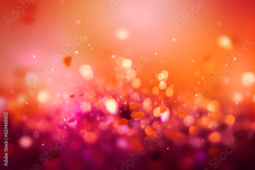 Pink and orange abstract shapes, Pink abstract background, bokeh Generative AI