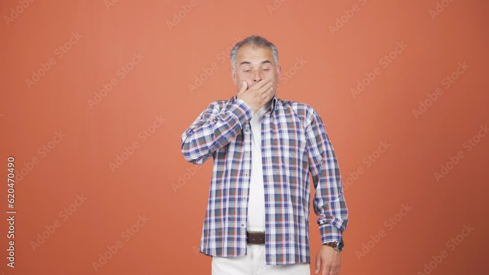 Sick man coughing. Sick man coughing.