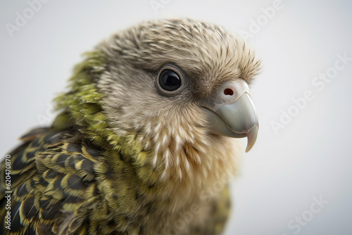 face of baby Kakapo, Generative AI photo