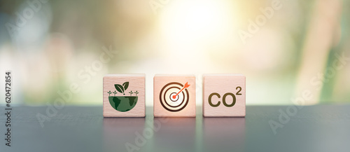Cuadro en lienzo co2 concept ,carbon dioxide emissions And industrial pollution causes environmen