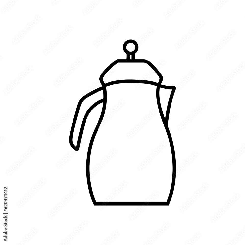 Obraz premium Teapot icon vector. Kettle illustration sign. Tea symbol. Teakettle logo. Hot drink mark.