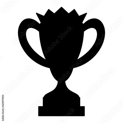 Champion trophy Silhouette in black color