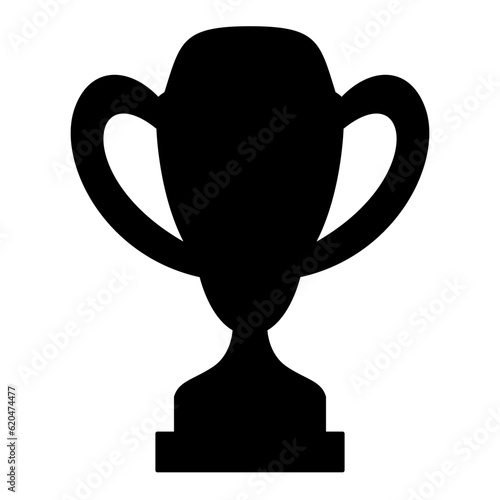 Champion trophy Silhouette in black color