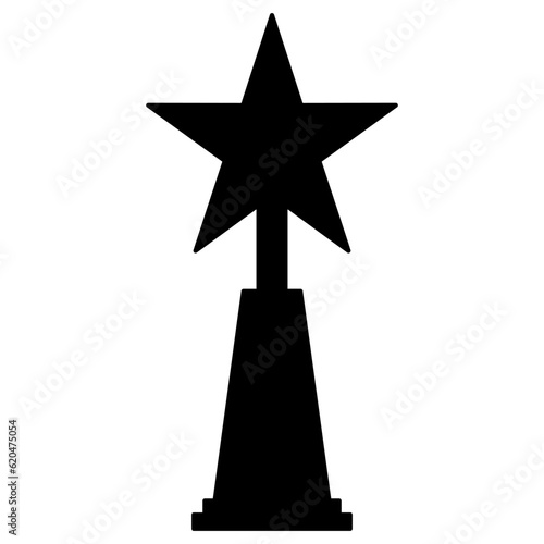 Champion trophy Silhouette in black color