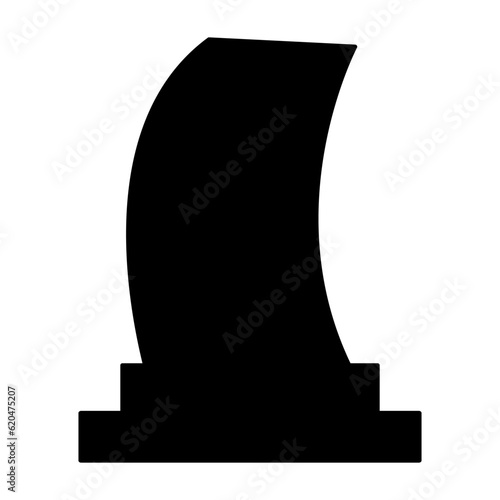 Champion trophy Silhouette in black color