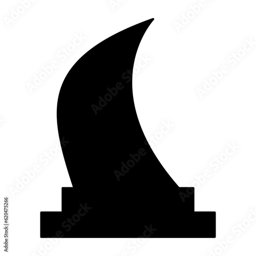 Champion trophy Silhouette in black color
