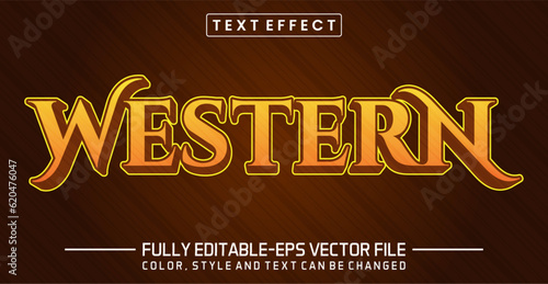 Western text editable style effect