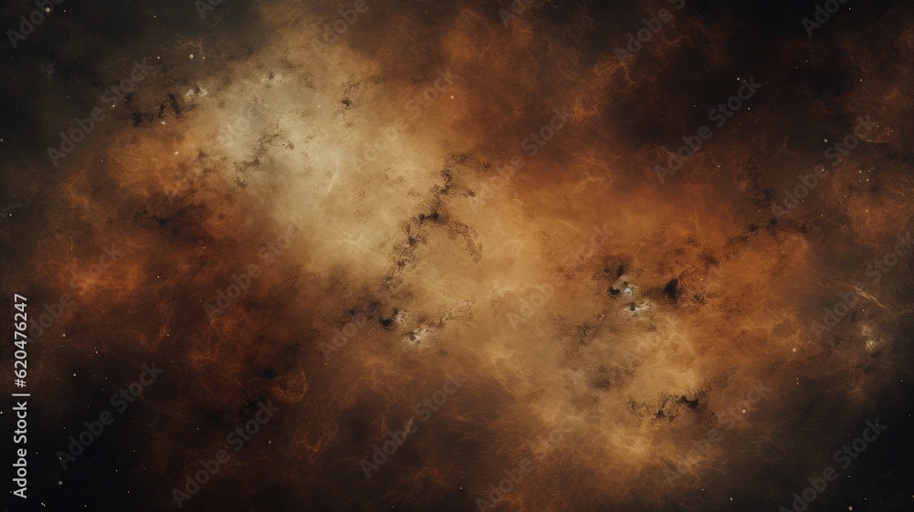 Brown Abstract Galaxy Background Texture. Generative AI illustration. Brown Abstract Galaxy Background Texture. Generative AI illustration.