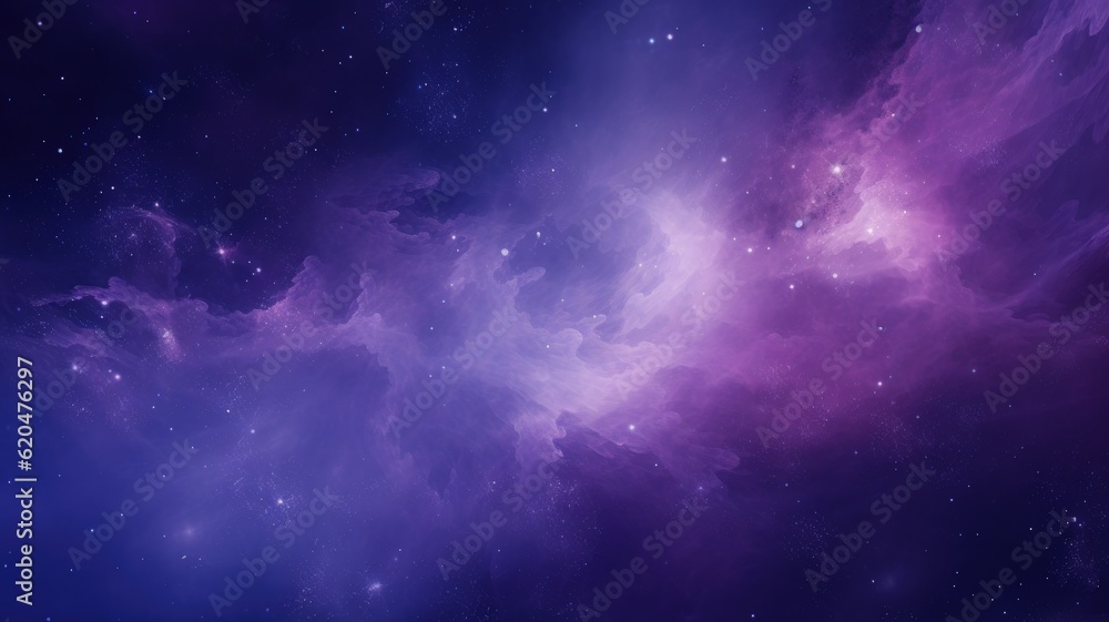 Purple Gradient Abstract Galaxy Background Texture. Generative AI illustration.