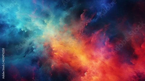 Colorful Gradient Abstract Galaxy Background Texture. Generative AI illustration.