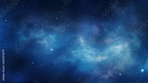Blue Gradient Abstract Galaxy Background Texture. Generative AI illustration.