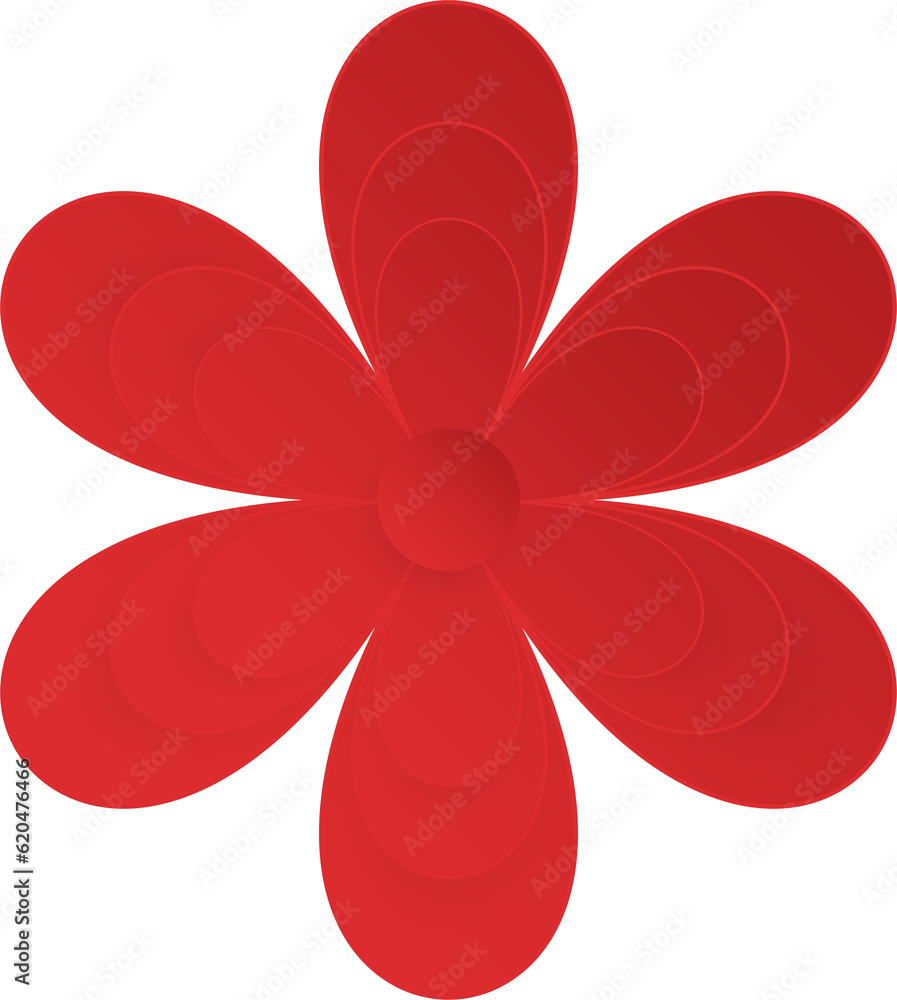 Flower, Element of floral paper cut. Paper cut of flower shape and spring symbol.