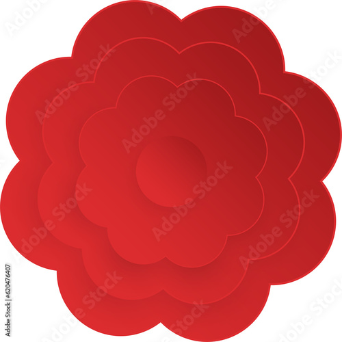 Flower, Element of floral paper cut. Paper cut of flower shape and spring symbol.