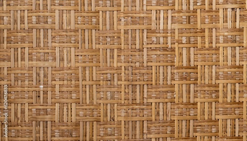 texture of a bamboo mat © sinthi
