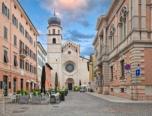 Trento, Italy - View of Cathedral of Trento in the center of old town