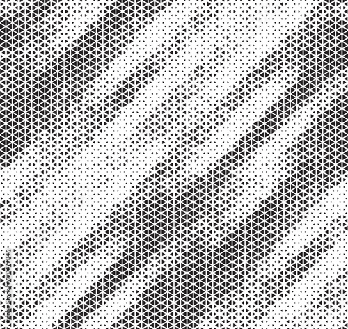 Abstract Triangle Halftone Pattern. Triangle Vector Abstract Geometric Technology Background. Halftone Triangular Retro 80s Simple Pattern. 